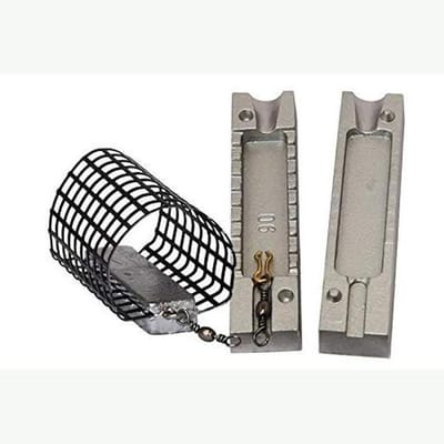 Zwemmen Feeder Kooi - Visgewicht Mal - Karpervissen - Maak Eigen Feeders - 60g - Grijs