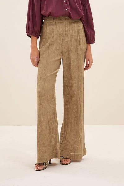 By-Bar Benji Lurex Pants Gold Size: L | Wide-Leg & Flared Pants Outlet | Dames | Goud