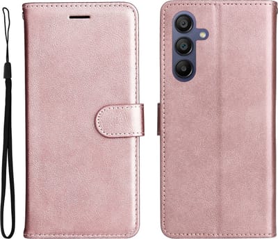 Coverup Hoesje - Geschikt voor Samsung Galaxy A17 / A26 / A16 Hoesje - Coverup Book Case - Rose Gold