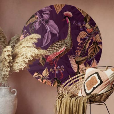 Behangcirkel 150cm Purple disco XL - Wallz