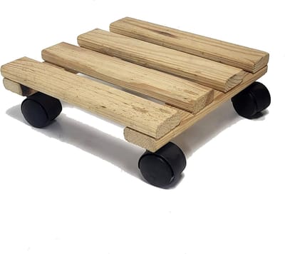 Plantenbakroller Planten Roller Plantentrolley - Hout - 100KG - 25 x 25 cm