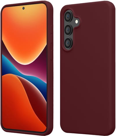 kwmobile telefoonhoesje geschikt voor Samsung Galaxy S24 FE - Hoesje met siliconen coating - Smartphone case in bordeaux-violet
