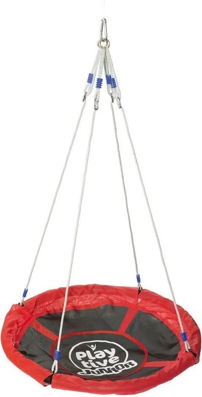 Lupilu| Nestschommel | Nestschommel buitenspeelgoed | Schommel | Vanaf 3 jaar| Rood | Zwart | Ø110 cm