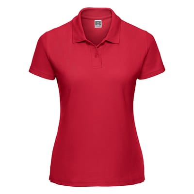 Russell Dames/Dames Klassiek Polycotton Poloshirt (Klassiek rood)