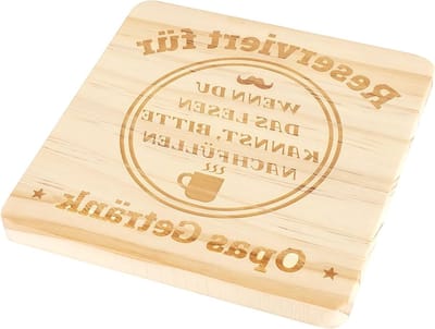 Houten Onderzetters voor Dranken, Ideaal Vaderdag Cadeau voor Grootvader, Verjaardag en Kerst, Antislip Rond Design, Perfect voor Bier en Glazen