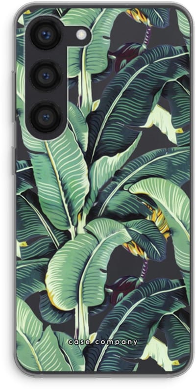 Hoesje geschikt voor Samsung Galaxy S23 hoesje - Bananenbladeren - Soft Cover Telefoonhoesje - Bescherming aan alle Kanten en Schermrand