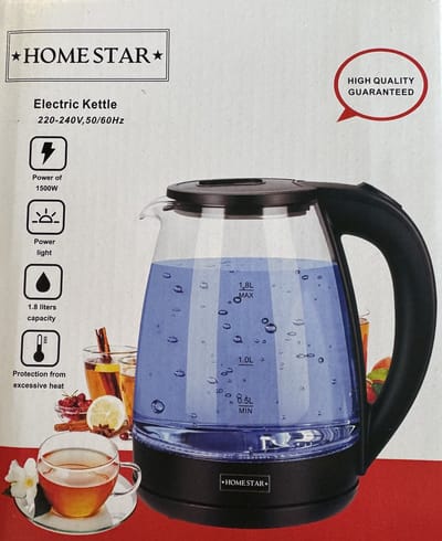 Homestar Waterkoker 1.8 Liter - 1500W - Zwart