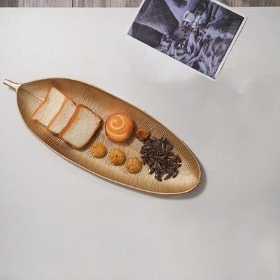 1PC Eenvoudige Houten Snacks Snoepbord Woonkamer Thuis Eettafel Organizer Creatief Goud Dienblad Decoratieve Ornamenten brown