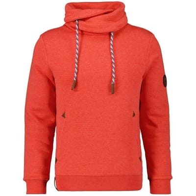 Ragman Trui Light Summer Sweat Maseltov Drawstring Collar Garnet Rose / male