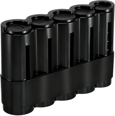 Coin box met 5 compartimenten voor euro munten, ideale opberging van 2 €, 1 €, 50 ct, 20 ct en 10 ct euro's voor thuis en commercieel gebruik, perfect voor organisatie en gemak