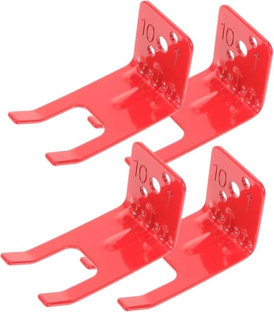 Brandblusser Beugels - Muurhouders Brandblusser - Veilige Bevestiging - Stevige Ijzeren Constructie - 9x5x4.3cm - Rood