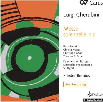 Ruth Ziesak, Christa Mayer, Christoph Genz, Thomas E. Bauer, Kammerchor Stuttgart, Klassische Philharmonie Stuttgart, Frieder Bernius - Cherubini: Messe Solenelle No. 2 In D Minor (CD)