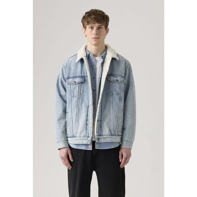 Levi's Relaxed Fit Sherpa Trucker Jacket Größe: M | Jeansjacken Outlet | Herren