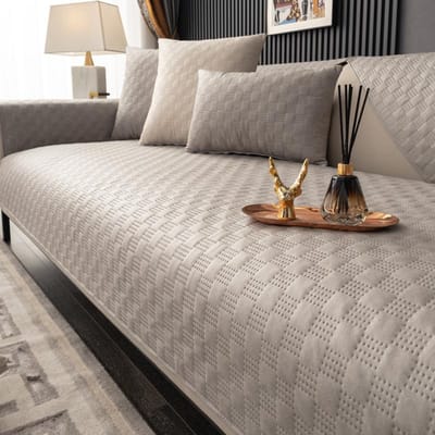 Universele Bankhoes Pad Effen Kleur waterdicht Kleine Ruit Bankkussen voor Woonkamer Antislip Bankhoes Armleuning Rugleuning 70x70cm 1pcs