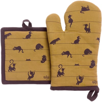 Keuken handschoenen en pannenlap Dubout Partition van katten Winkler