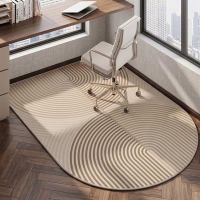 TEKROA® Vloerbeschermer - Bureaustoelmat- Vloermat - Antislip - Geluiddempend – Stoelmat Bureau – Vloermat voor harde vloeren, Woonkamer, kantoor & slaapkamer- 100 x120 cm - Beige