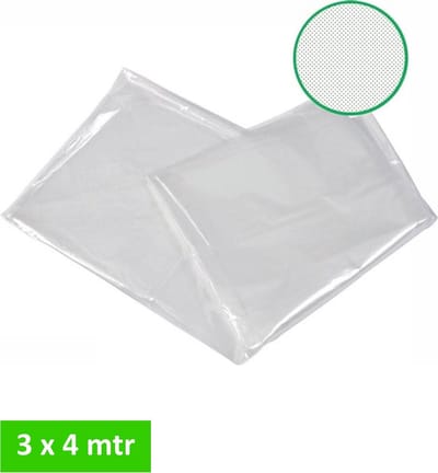 Vrijbuiter grondzeil - 3 x 4 meter - bescherming van grondzeil tent - wegwerp - transparant
