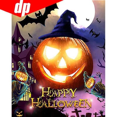 Halloween  DIY Diamant Schilderij Volledige Ronde Boor Diamant Borduren Mozaïek Verkoop 20X30 orange