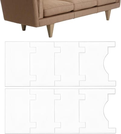 Bankstoppers - Meubelwiggen - Voorkomt Krassen - Onzichtbare Stabiliteit - 24x12x12 cm - Transparant