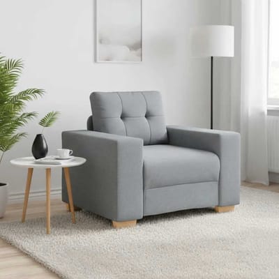 vidaXL - Fauteuil - 100x78x80 - cm - stof - lichtgrijs