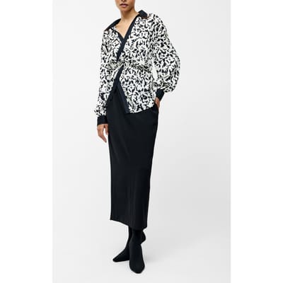 French Connection Domasco Twist Shirt Navy/cream Size: S | Blouses Outlet | Dames | Blauw