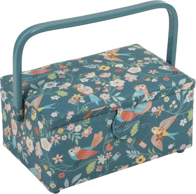 Hobby Gift Naaimand met vrolijke vogeltjes op een effen mint groene kleur