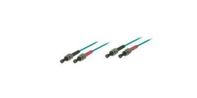 Alcasa - Glasvezel kabel 0,5 m OM3 - Vergulde contacten - Blauw