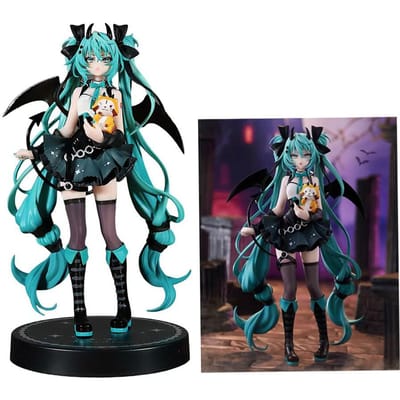 Heet 19cm Kleine Duivel Hatsune Miku Handgemaakt Kleine Wasbeer Chuyin Donkere Engel Handgemaakt PVC Figuur Animatie Perifere Ornamenten