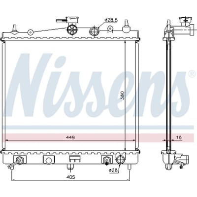 Radiator, motorkoeling NISSENS 68700A