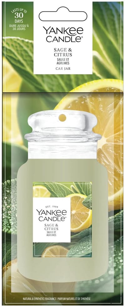 Yankee Candle - Sage & Citrus Car Jar Autoparfum - 1 maand geurplezier