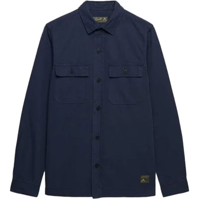 Superdry Military Overhemd met Lange Mouwen Blauw Grootte: XL