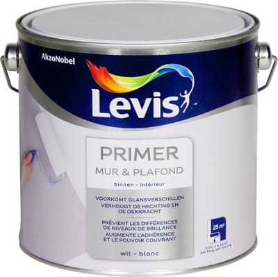 Levis - Primer Mur & Plafond - Wit - 2,5 L