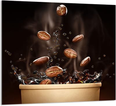 TMK ArtDeko - Snijplank - Verhard Glas - 65x60 cm - Kleur Koffie