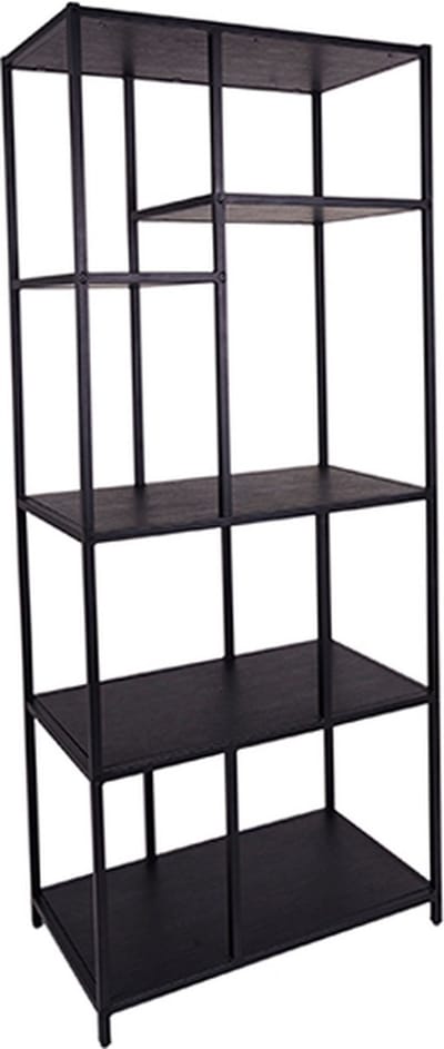 MaximaVida industriële wandkast Chicago 80 x 45 x 190 cm zwart - 150 kg draagkracht