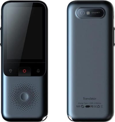 DrPhone Worldvoice2 Intelligente Vertaler - 138 Talen - Draagbare spraakvertaler- Offline + Online Vertaling - Smart Camera - Zwart/Grijs