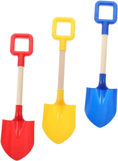 Strandscheppen Set - Buitenspeelgoed Schepjes - Zandbak Spelen - Lichtgewicht en Veilig - 39cm Lengte - Vrolijke Kleuren