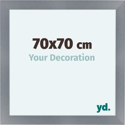 Your Decoration - Fotolijst 70x70 cm - MDF - Aluminium Geborsteld - Como