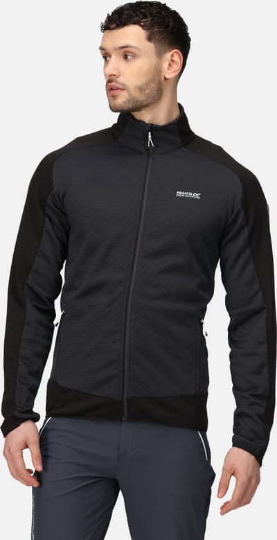 De Regatta Highton II fleece met volledige rits - heren - stretch - tweekleurig - Donkergrijs