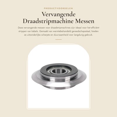 Dailygoods- Draadstripmachine Vervangingsset - Duurzame Stalen Messen - Eenvoudige Installatie - Efficiënte Peelingprestaties - Voor Kabelstriptoepassingen - Inclusief Borgringen en Lagers - Stripmachine
