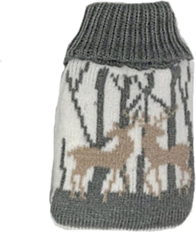 Handwarmer / Zakwarmer Rendier Bos -  Grijs – 12x7 cm – Veilig en herbruikbaar
