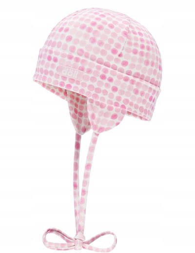 Döll Baby Muts met Roze Stippen - Maat 43
