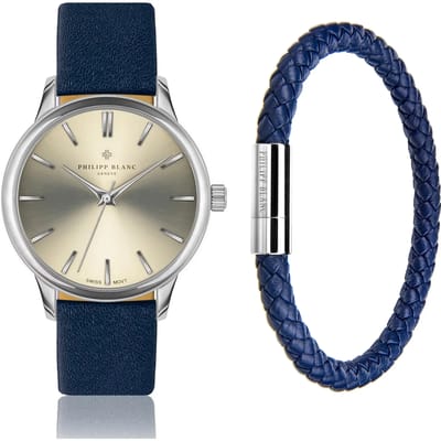 Horloge en leren band Philipp Blanc Lugano