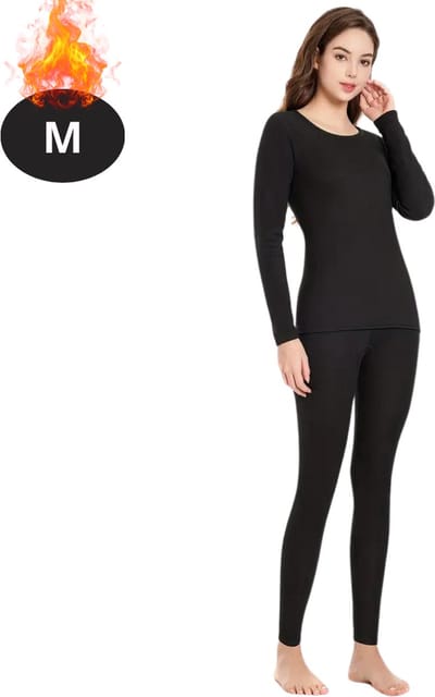 Bovista Thermokleding Dames - Thermobroek - Thermoset - Thermolegging - Winter - Thermoshirt - Zwart - M