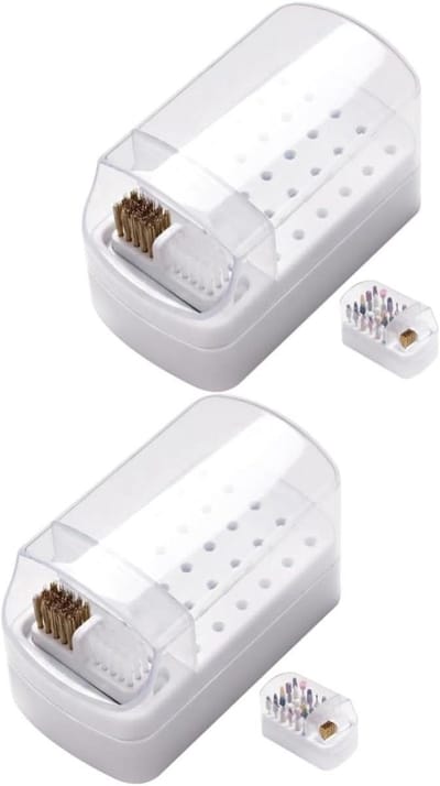 Nagelboor Opbergdoos - Manicure Organizer - Nail Art Opslag - 30 Gaten Capaciteit - 11 x 12 x 6.4 cm