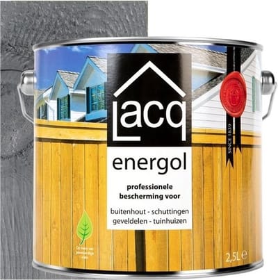 Lacq Energol - Houtolie - 2.5 Liter - Antraciet - Voor vergrijsd hout