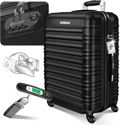 KESSER® Reiskoffer 84L Koffer - Trolley op wieltjes met Cijferslot, bagageweger en bagagelabel