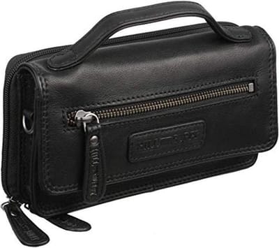 Hill Burry-Hillburry-3351-Schoudertas-Clutch-Leer- Zwart-Black