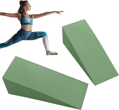 Yoga Wigblok - Schuine Plank - Oefeningen Verbeteren - Milieuvriendelijk EVA Materiaal - 15 x 12 x 5 cm - Groen