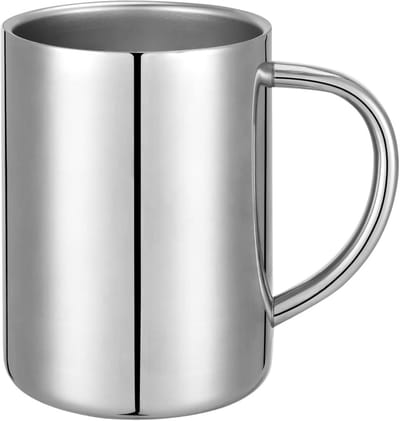 Dubbelwandige roestvrijstalen koffiemok 400ml - Isolerende theekop voor warme en koude dranken
