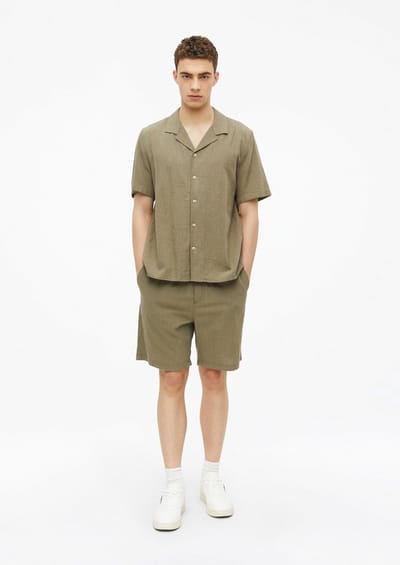 Relaxed Fit Mid-Rise Bermuda Met Rechte Pijpen Katoenen Voering s.Oliver Detroit